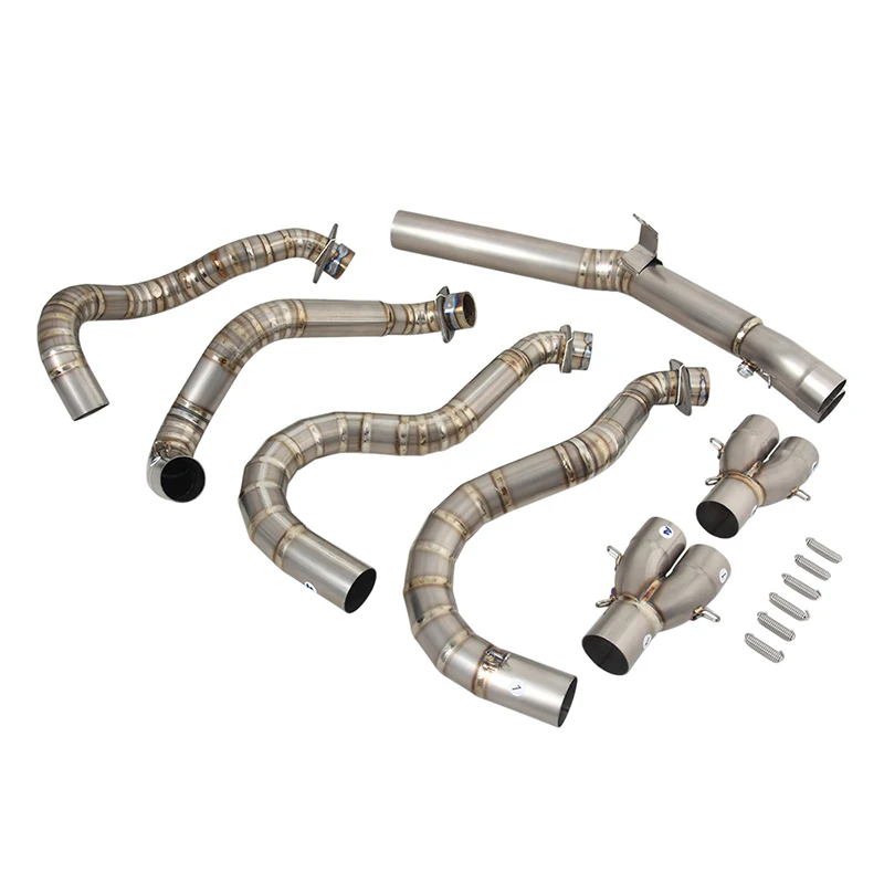 Slip On Titanium Alloy Motorcycle Exhaust Front Link Pipe Connect Original Muffler Tube For KAWASAKI ZH2 Z H2 SE 2020 - 2024