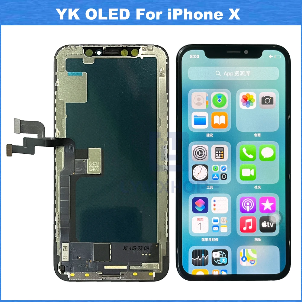 OLED Screen For iPhone X XS 11 12 Pro Max LCD For iPhone 13 14 15 Pro Max Display 3D Touch Screen Digitizer Replacement Parts
