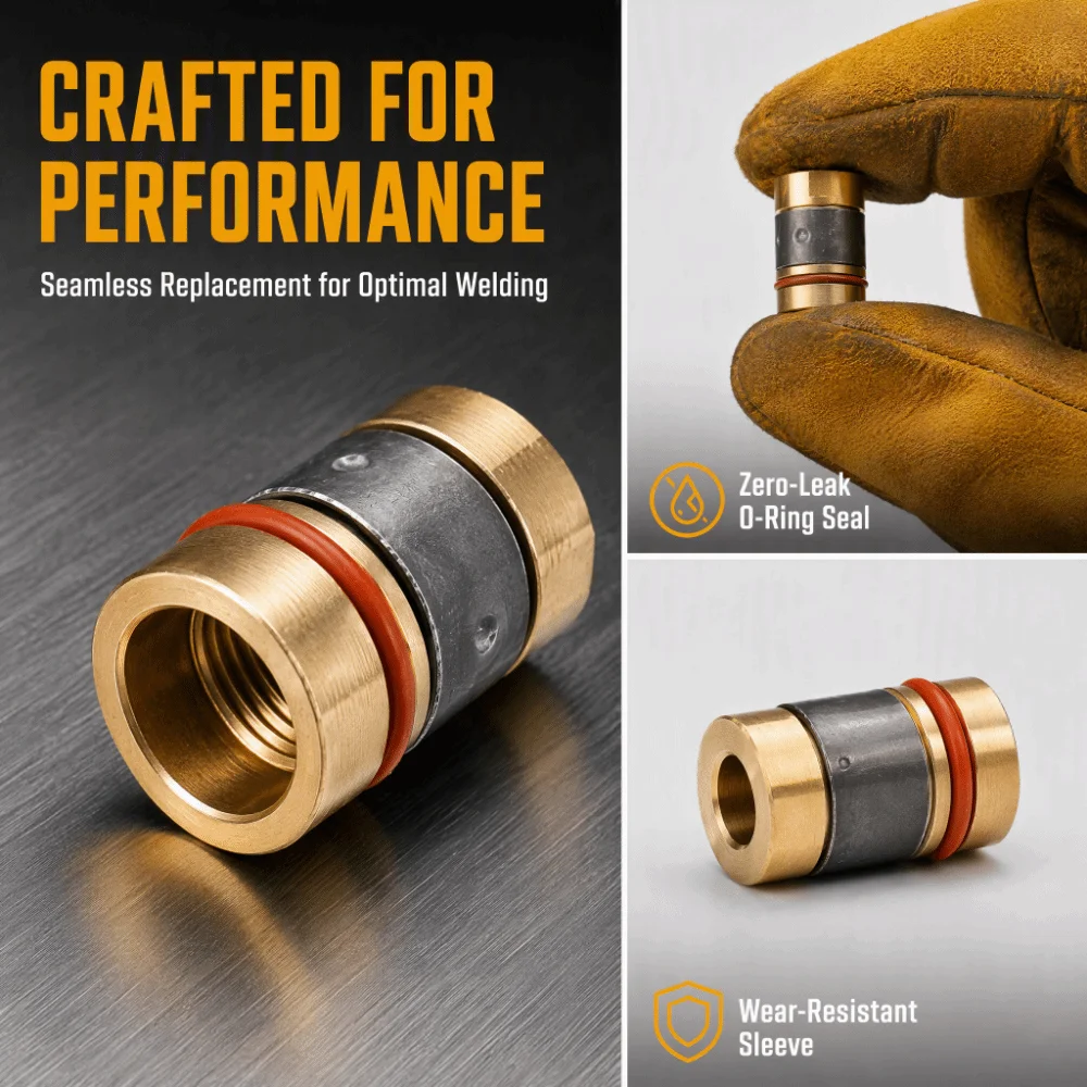 2pcs 169729 Model MIG Welding Nozzle Brass Replacement Tips MIG Nozzle Adapter Gold Welding Nozzle Adapter For Hobart MIG Gun