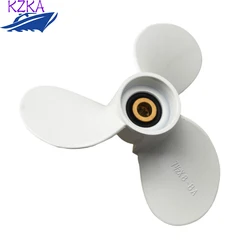 6E0-45941-01-El  Yamaha Aluminum Alloy Propeller 7 1/2X8-Ba For Mariner 4-6Hp Engine 3 Blades 9 Spline Tooth White R Rotation