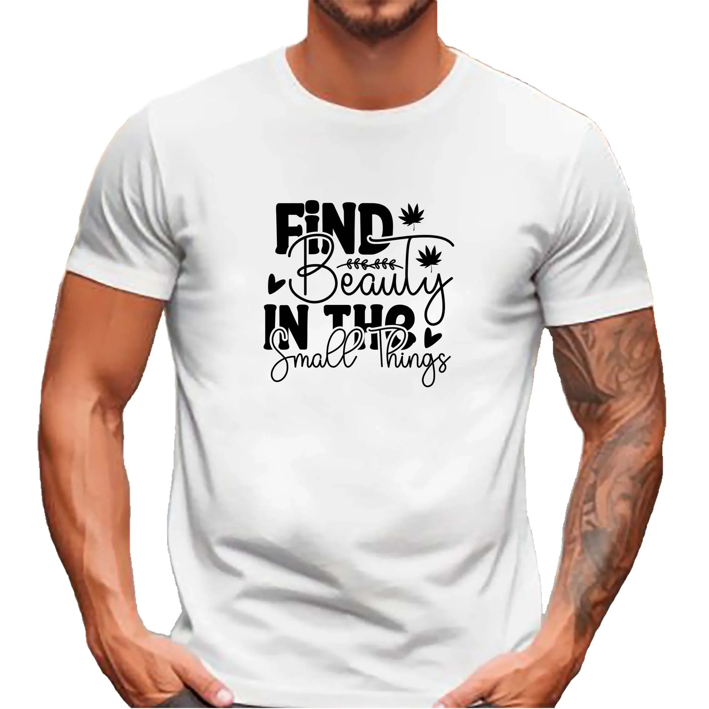 Футболка Find Beauty In The Small, хлопковая футболка для мужчин и женщин, повседневная футболка с вашими собственными фотографиями, логотип, графика, футболка «сделай сам», летние футболки