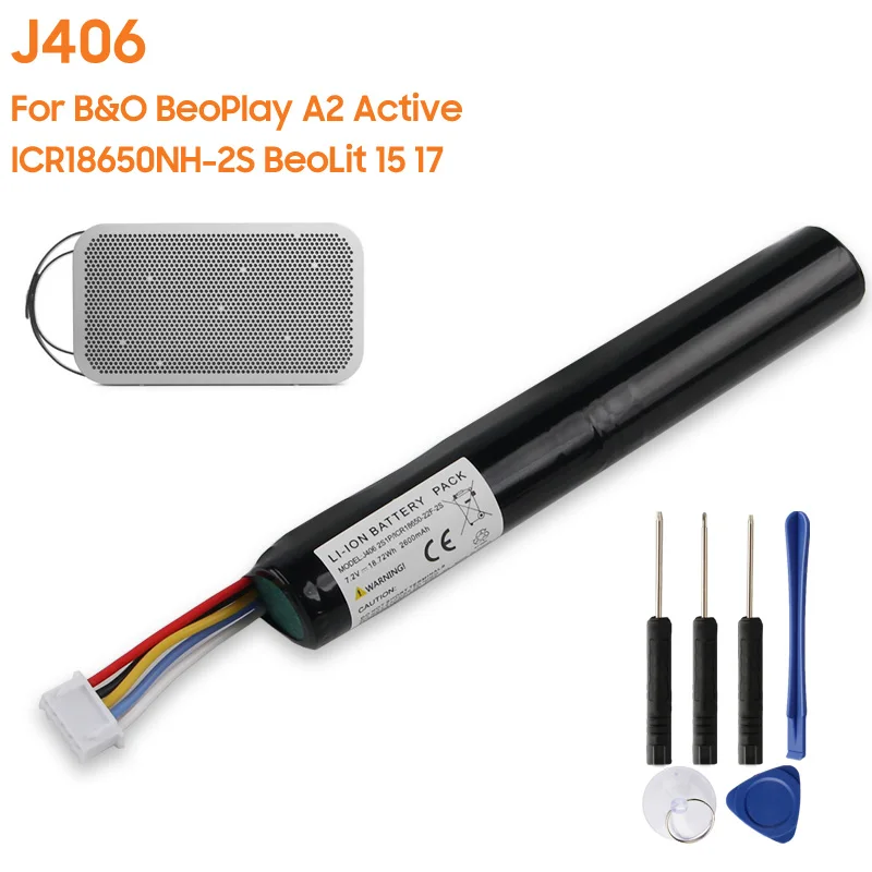 Аккумулятор J406 для B&O BeoPlay A2 Active ICR18650NH-2S Active BeoLit 15 17, плеер, портативный Bluetooth-динамик