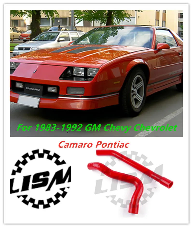 2 uds para 1982-1992 Pontiac Firebird Chevy Chevrolet Camaro 5,0 TPI Kit de manguera de refrigerante de radiador de silicona pieza de repuesto de