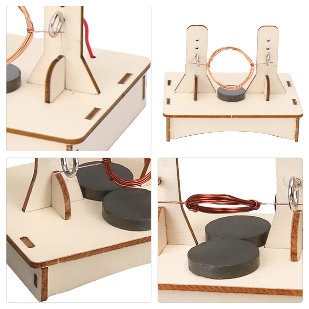 DIY Elektromotor Kit Wissenschaft Experiment Spielzeug Holzmotor Montage Pädagogisches Projekt Material Elektronische Bausteine