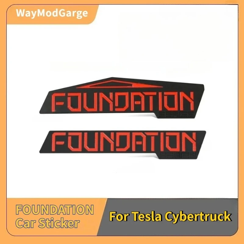 

For Tesla Cybertruck 2024 2025 FOUNDATION Car Body Stickers Foundation Limited Edition Logo 3D Creative Emblem Badge Stickers