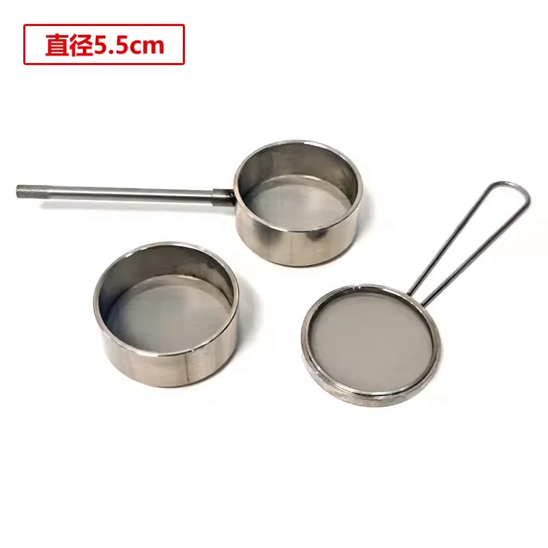 100/150/200/250/300/400mesh5.5cm 304 stainless steel cell sieve with handle high ring detachable experimental standard sieve