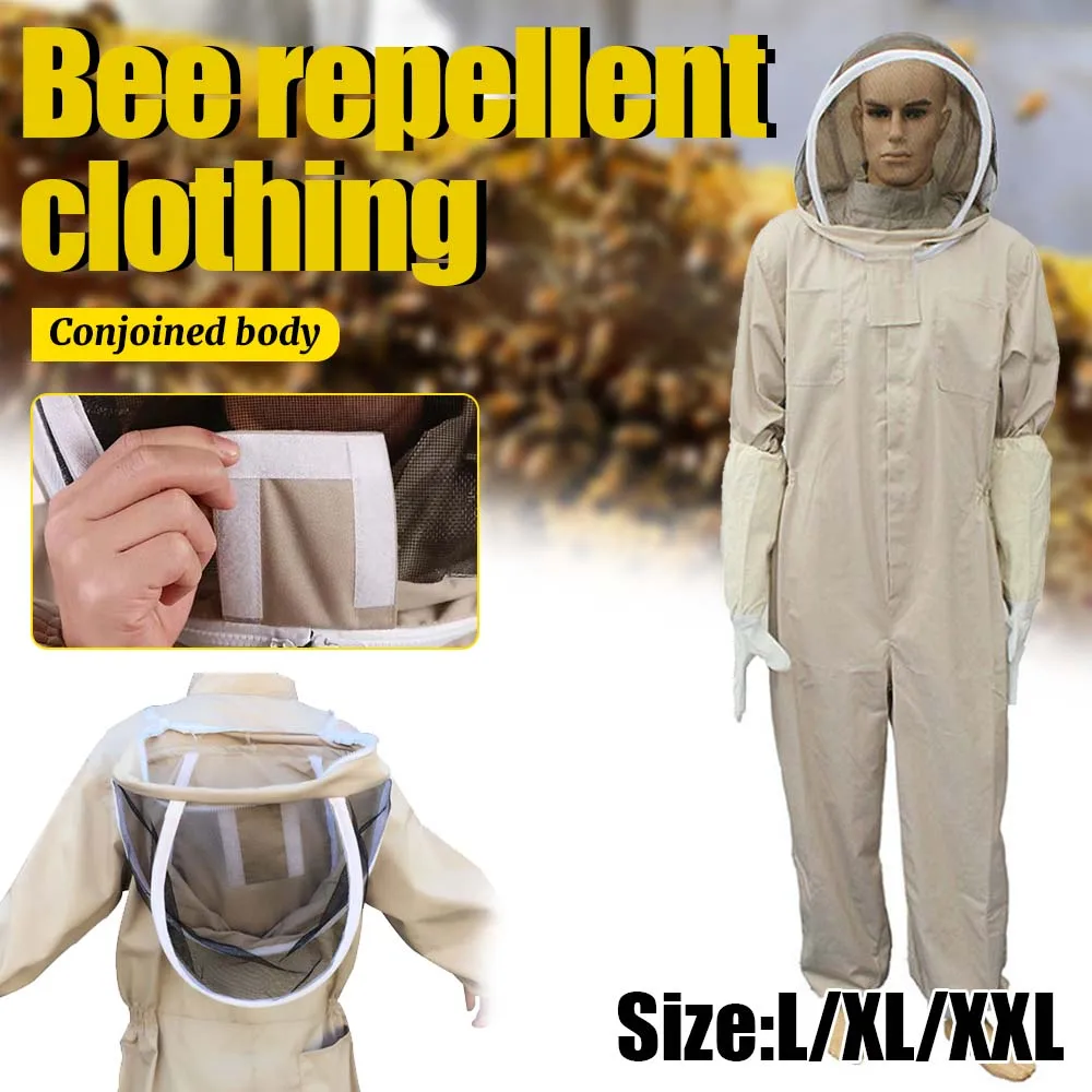 

Пчеловодческий костюм L/XL/XXL с защитной сеткой для лица, полный комплект снаряжения для пчеловодства, летние принадлежности для пчеловодов