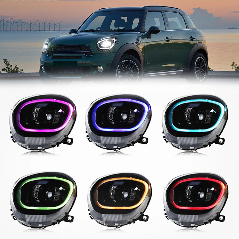 LED lens daytime running light with halo applicable to Mini R60 headlight