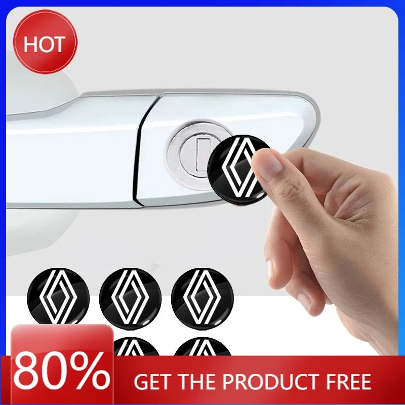 

2026 Горячие колпаки для ступиц Renault, новые наклейки на замочную скважину автомобиля, защитные наклейки на дверной замок, автомобильные наклейки для Renault koleos duster megane loga