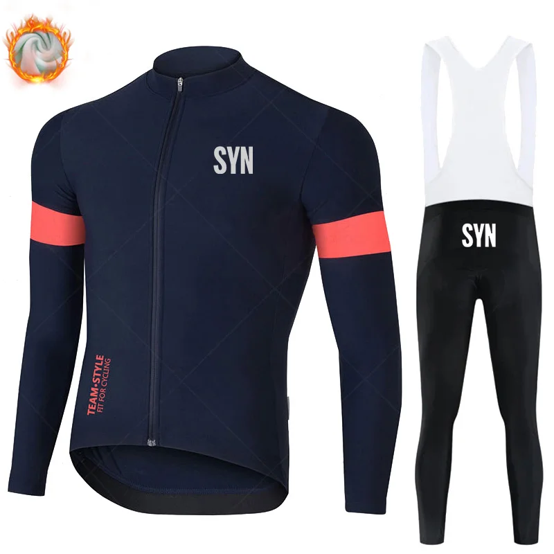 2025 SYN BIEHLER Winter Thermal Fleece Cycling Clothing Road Bike Uniform Man Bicycle Equipment Jersey Men Clothes Men's Mtb Bib