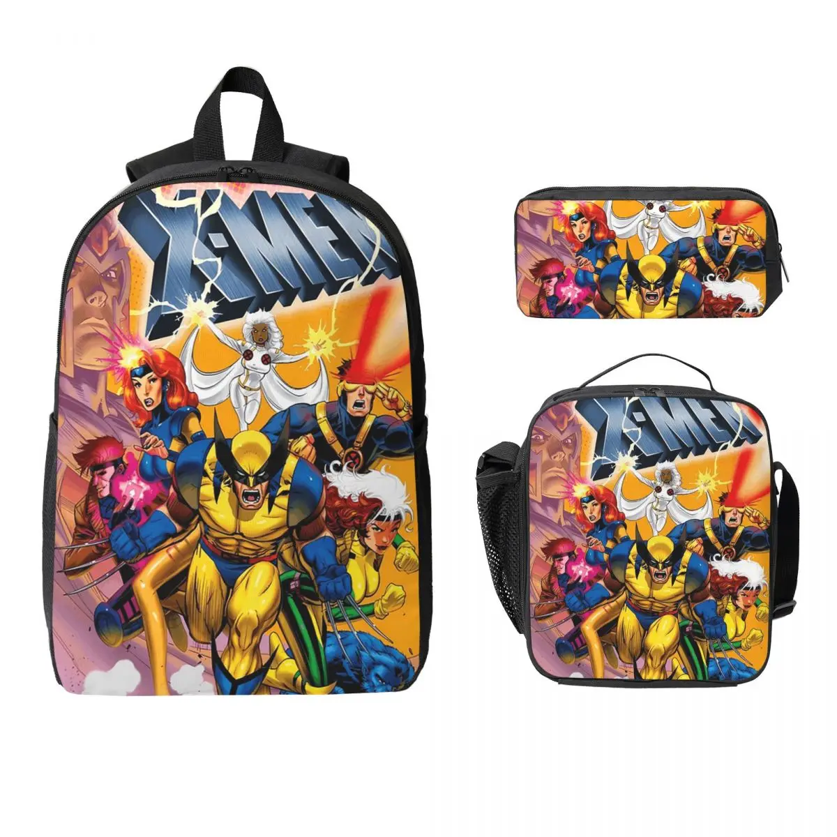 

Wolverine X-23 Superhero Backpack Student Boy Girl BookBag School Bag Computer Shoulder Bags 3ps Insulated Lunch Bag Pencil Case