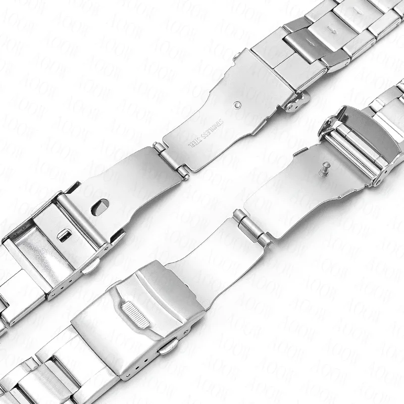 Strap for Casio G-Shock GST-W300/400G/B100/S310/S120/S110/W110 Stainless Steel Metal Men Silver Black Watch Band Bracelet Chain