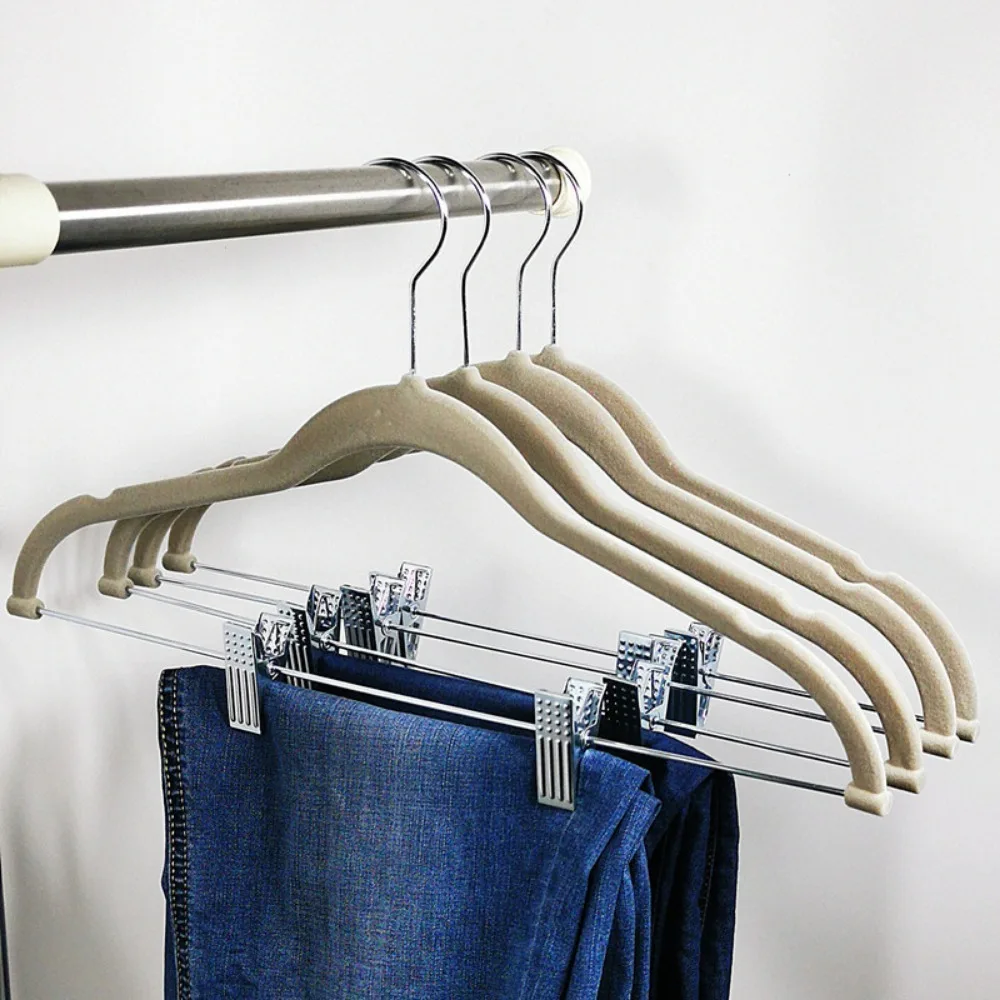 Clothes Clips Hangers Heavy Duty Skirt Slack Hangers Rack for Trousers Non Slip Clips Thickened Drying Hanger for Store Display