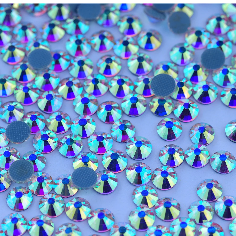 YANRUO 2058HF SS6-SS30 All Color Iron On Crystal Top Hotfix Rhinestones Strass Diy Strong Glue On Crystal Diy Clothes