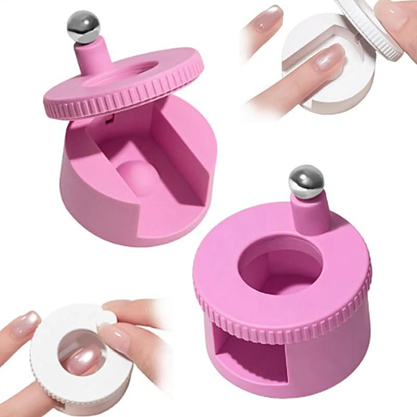Rotierender Katzenaugen-Nagelmagnet mit breitem Lichtglasperlen-Effekt, multifunktional, stark, automatisch, für Gel-Nagelpolitur