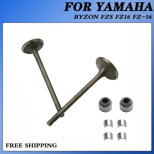 Para YAMAHA BYZON FZS FZ16 FZ-16 21C-E2111-01 21C-E2121-01 Kit de válvula de admisión de válvula de escape de motocicleta válvula de placa de bloqueo de sello de aceite
