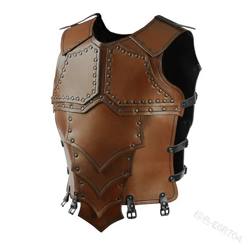 Middeleeuwse Viking Knight Samurai Kostuum Lederen Borst Pantser Beschermer Larp Battle Gear Accessoire Dragon Schaal Borstplaat Voor Mannen