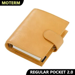 Moterm Vollkorn Gemüse gegerbtes Leder regelmäßig 2,0 Taschen format Ringe Planer A7 Notebook Agenda Veranstalter Tagebuch Skizzenbuch