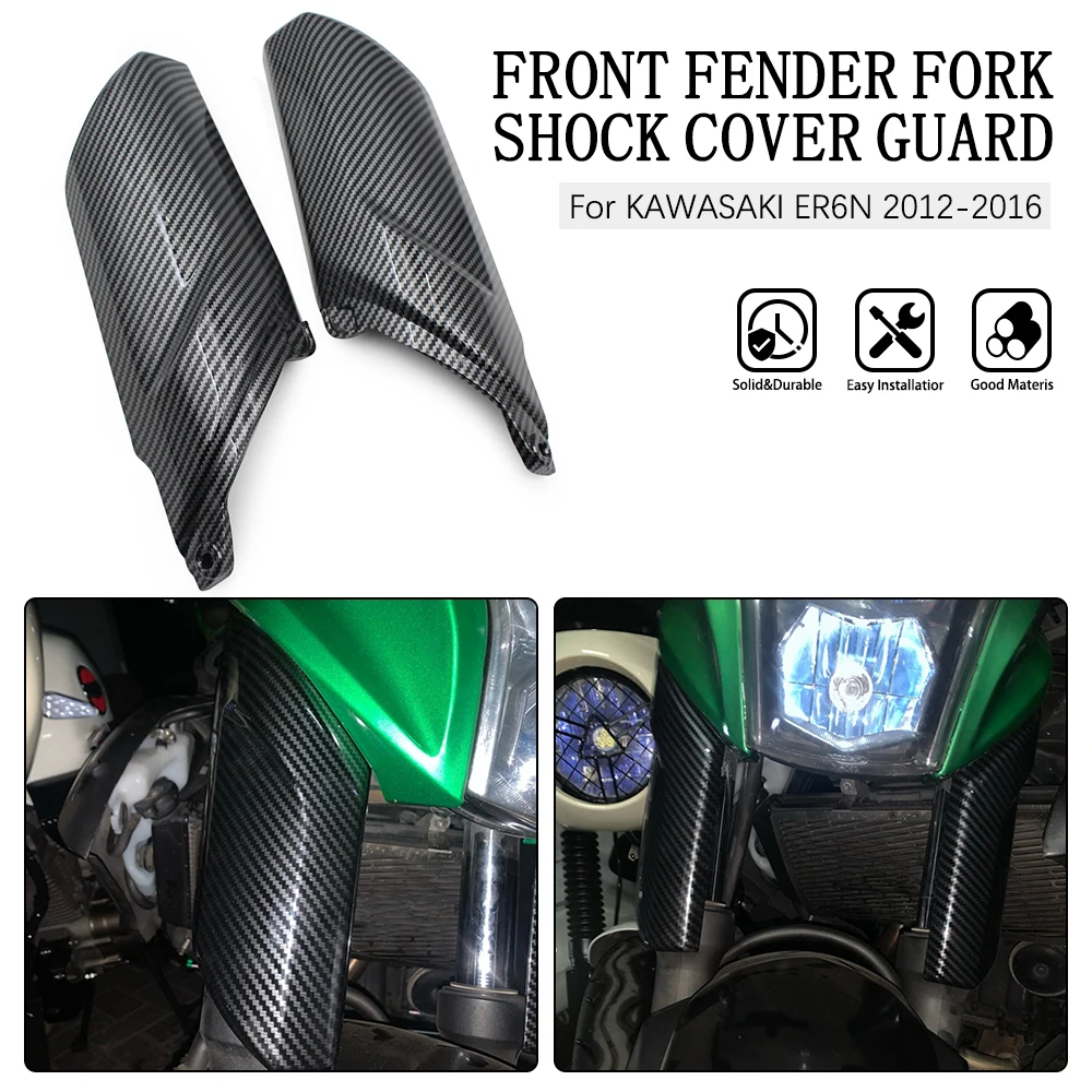 

Motorcycle Front Wheel Fender Suspension Fork Shock Cover Guard Fairings for KAWASAKI ER6N ER 6N ER-6N 2012-2016