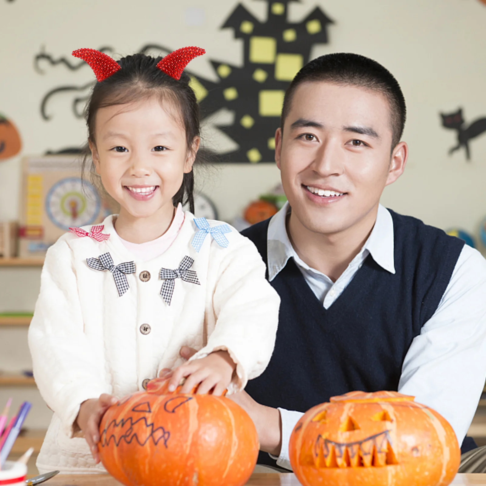 

2 шт., заколки для волос на Хэллоуин, рог дьявола, аксессуар для костюма, головные уборы для косплея, вечерние заколки для волос с ночным рогом, головной убор на Хэллоуин