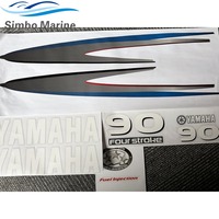 Decals Sticker Set For Yamaha 90HP Four Stroke Outboard Engine reproduction 90 HP