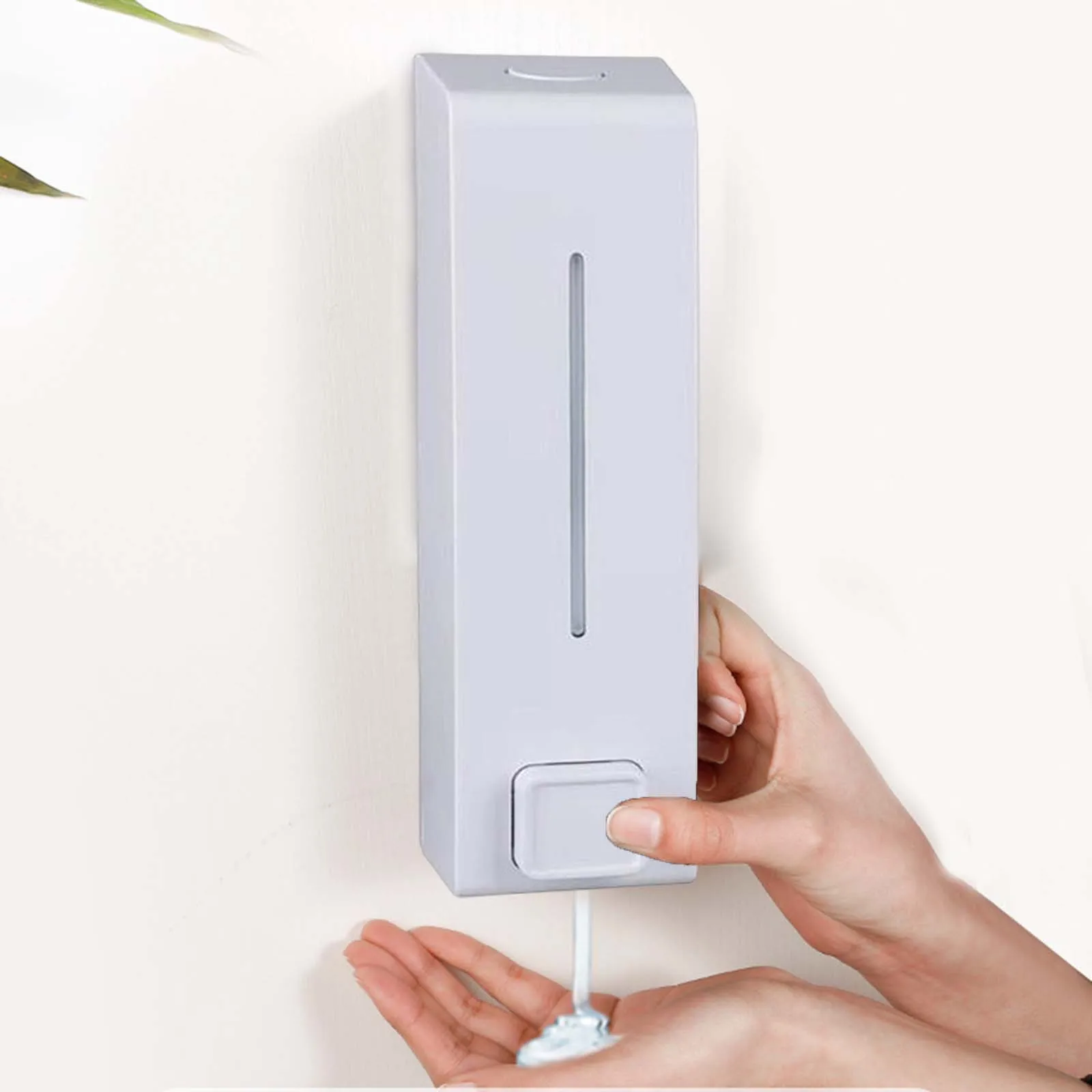 600ml Hand Press Soap Dispenser Wall Mounted Plastic Hand Soap Shampoo Container for Bathroom Shower Accessories