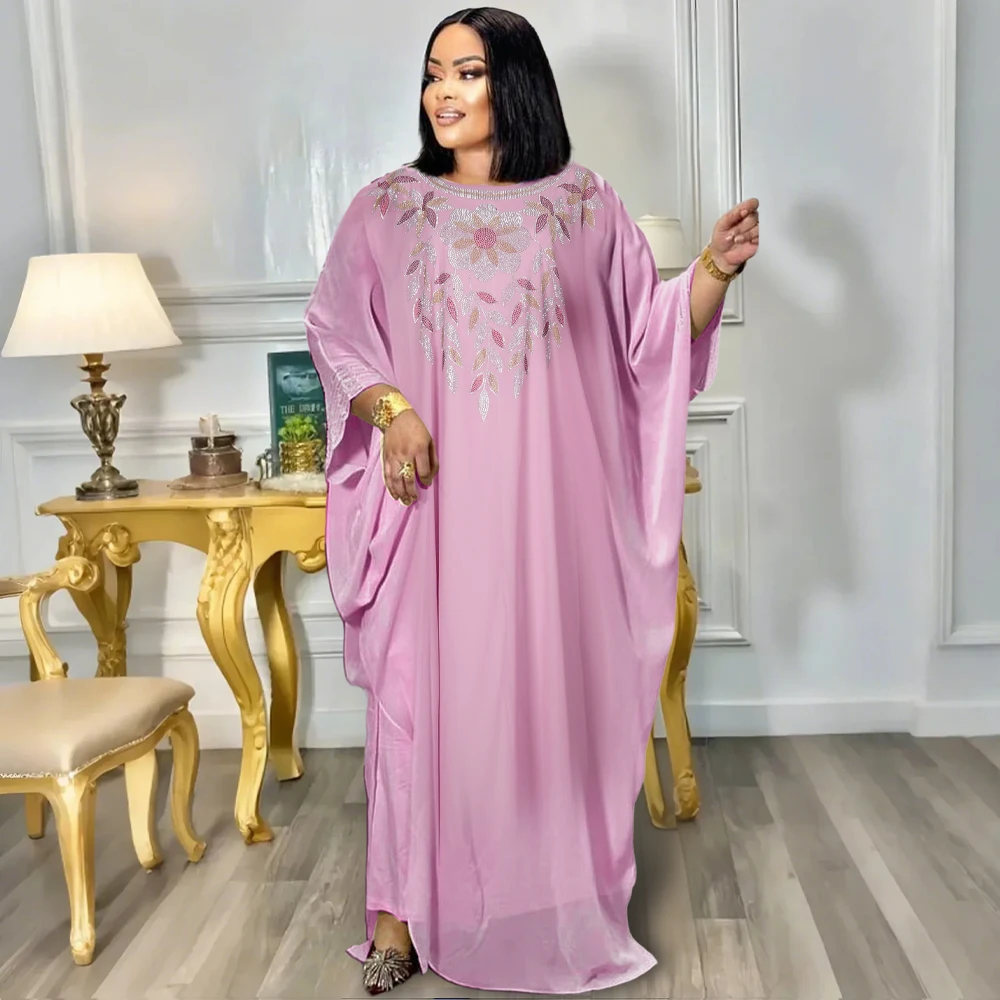 Abayas For Women Dubai Luxury 2025 Chiffon Boubou Muslim Fashion Caftan Marocain Wedding Evening Party Dresses African Clothes