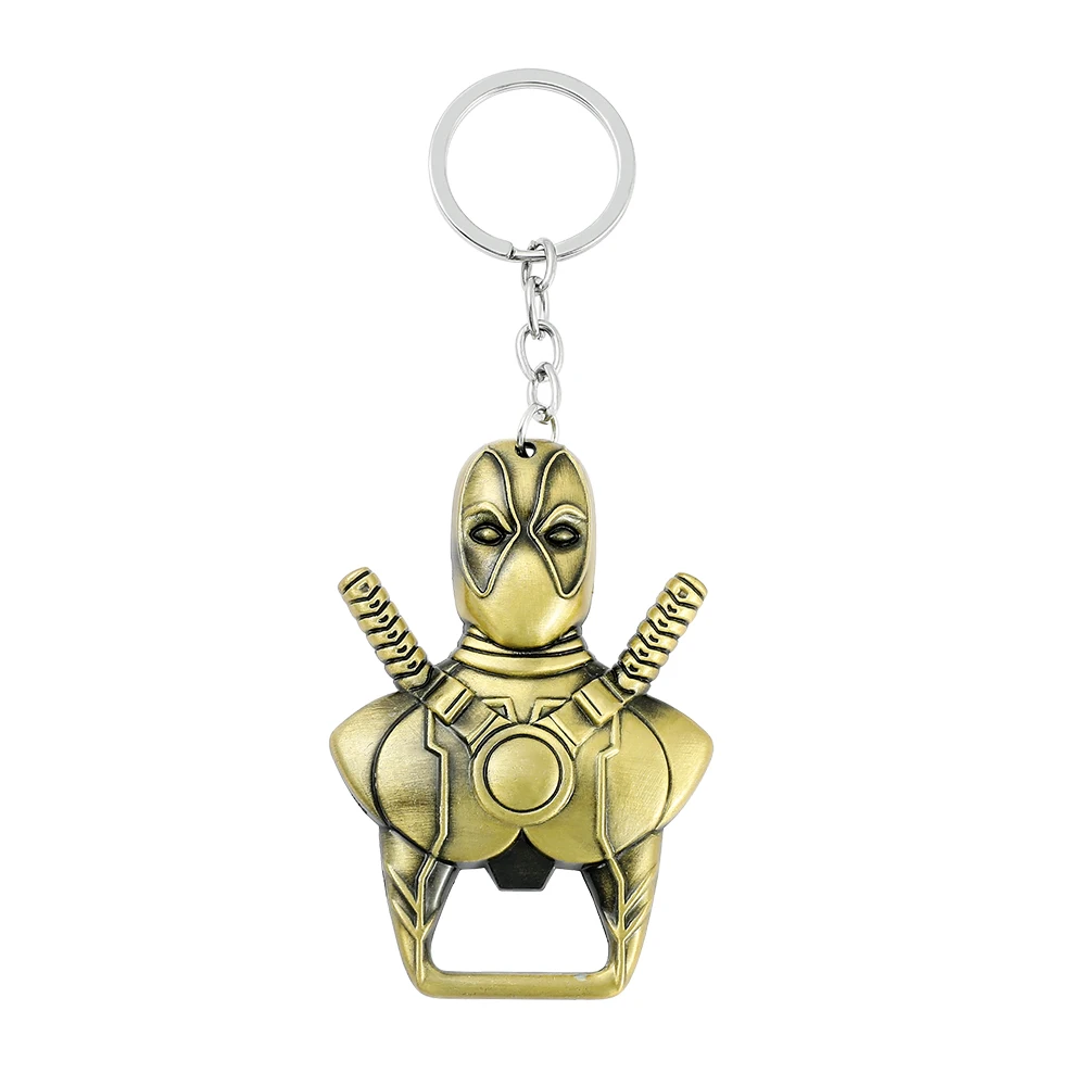 

Deadpool Keychain Pendant Llavero Men Cosplay for Bag Keyrings Accessories Beer Bottle Opener