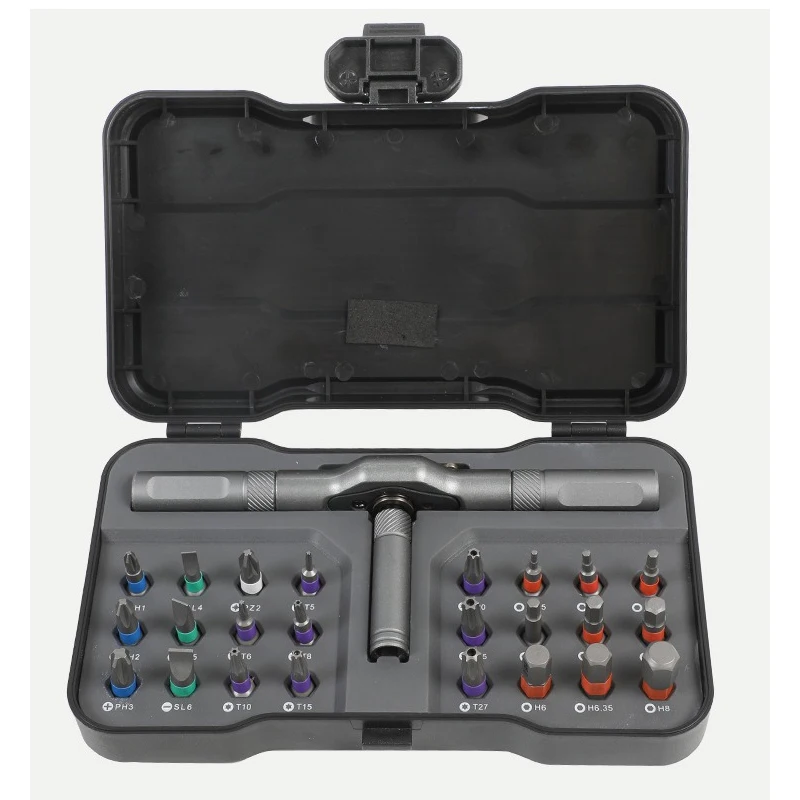 24in1 Multifunction Ratchet Screwdriver Set Multi Magnetic Bits Mini Repair Tool Kit Household Tool For PC & Desk Etc.