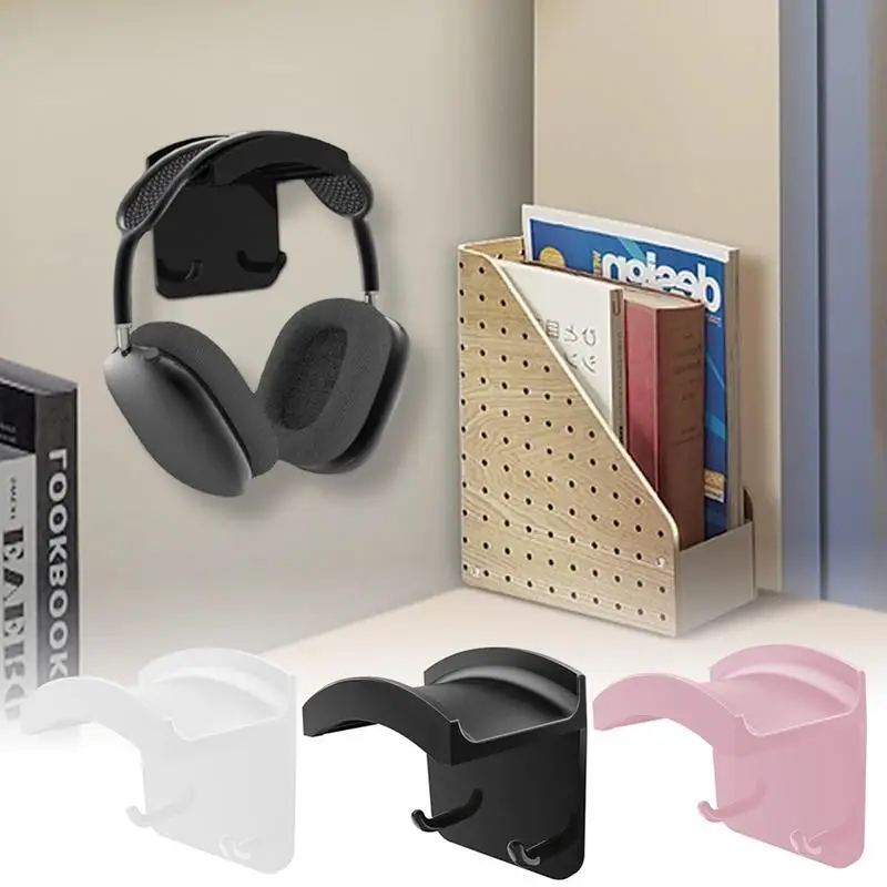 Soporte de montaje en pared para auriculares, soporte ABS para auriculares para juegos, colgador de audífonos para ahorro de espacio en el hogar, soporte para escritorio y dormitorio