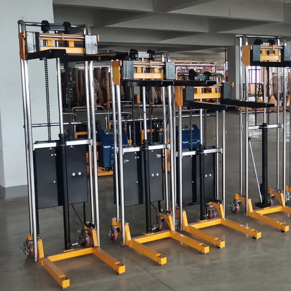 Carretilla elevadora hidráulica eléctrica pequeña con plataforma de elevación de Material de pedal de pie