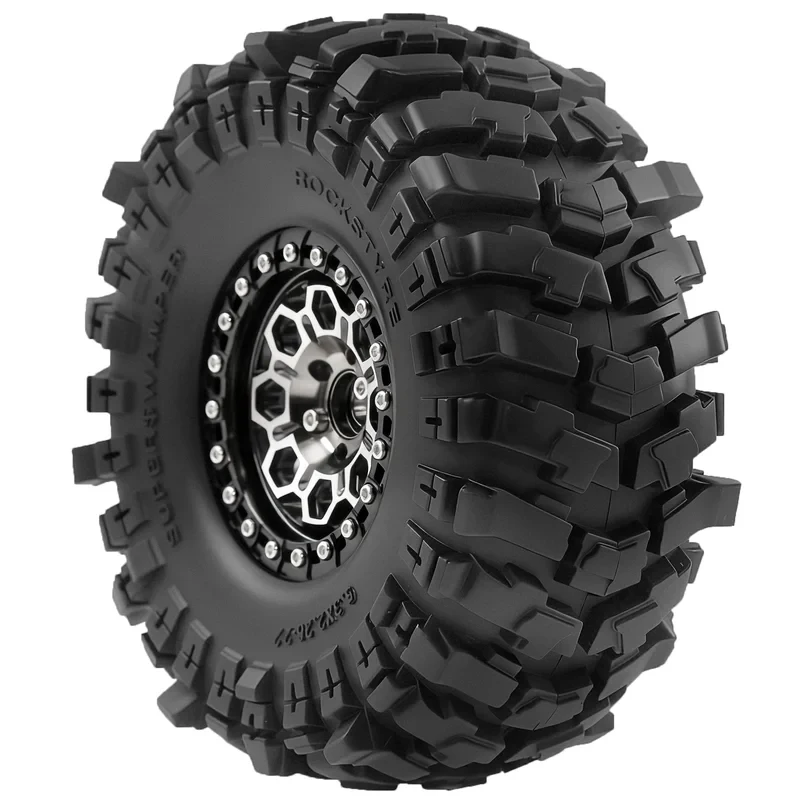 4Pcs 2.2 RC Crawler Tires and Wheels Beadlock Rims 4pcs Tires Set for SCX10 Pro 1/10 RC Crawler Axial SCX10 90046 AXI03007 TRX4