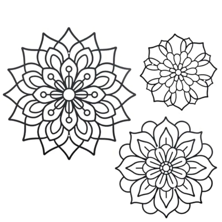 

3 Pieces Metal Flowers Wall Decoration, Flower Art Wall Decor Farmhouse Wall Decor Black style2
