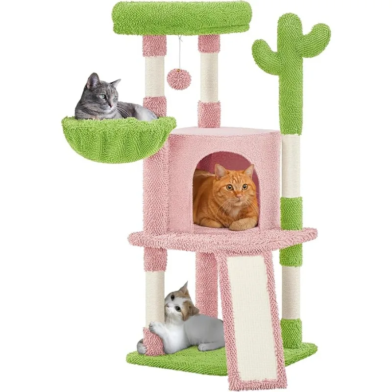 

Yaheetech Cactus Cat Tree, 42in Cat Tower for Indoor Cats, Multi Level Kitten Condo Scratching Post, Pet Activity Center Furnitu