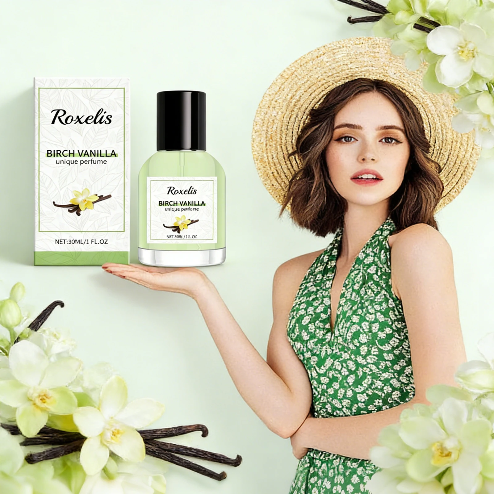 

Roxelis 30ml Birch Vanilla Unique Perfume a long lasting woody scent a charming neutral fragrance for dating