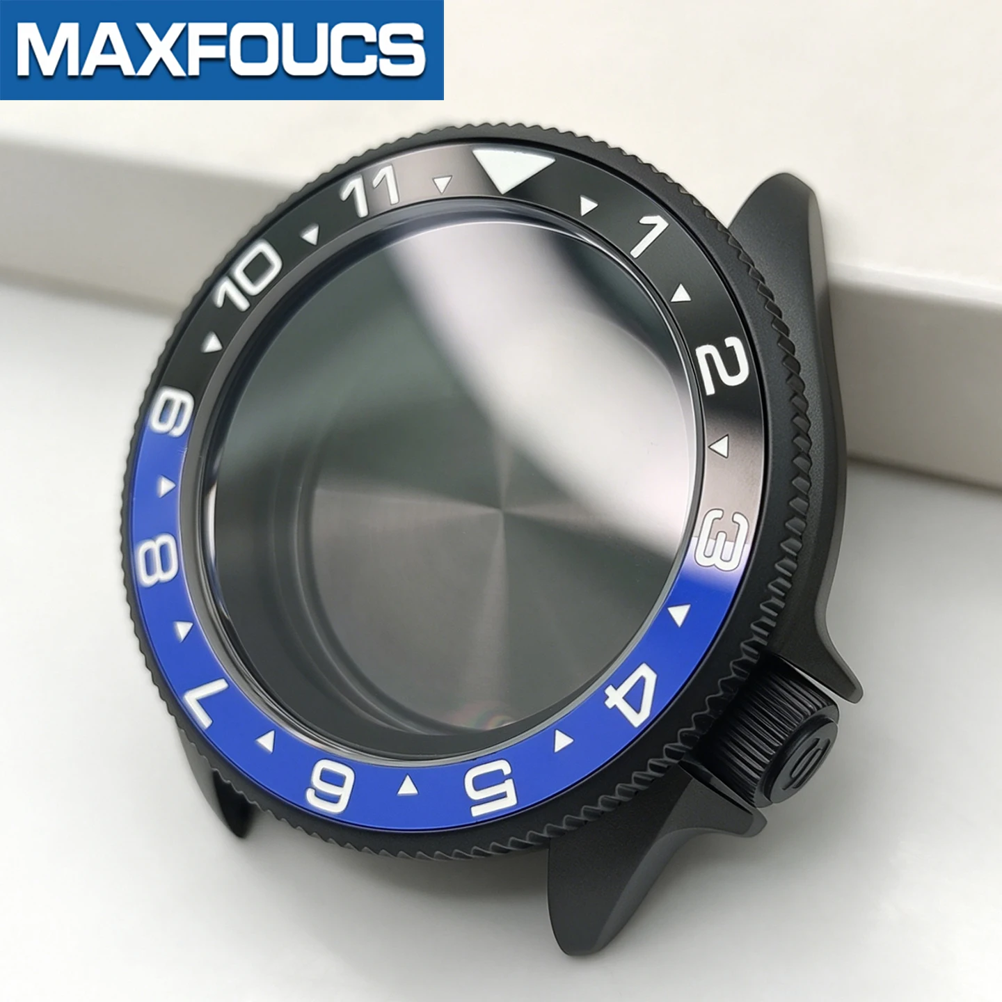MM300 SRPD SKX Uhrengehäuse-Set Mattschwarze Uhrengehäuse MOD Uhrenteile NH NH35 NH36 4r36 4r35 Modifikationsteile Saphir Maßanfertigung – Detail 15