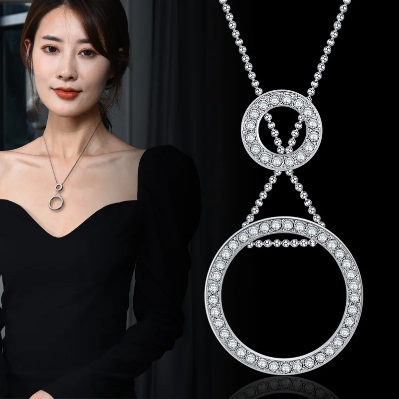 多機能でファッショナブルな幾何学的なサークルが女性のための調節可能なネックレスを取り出す