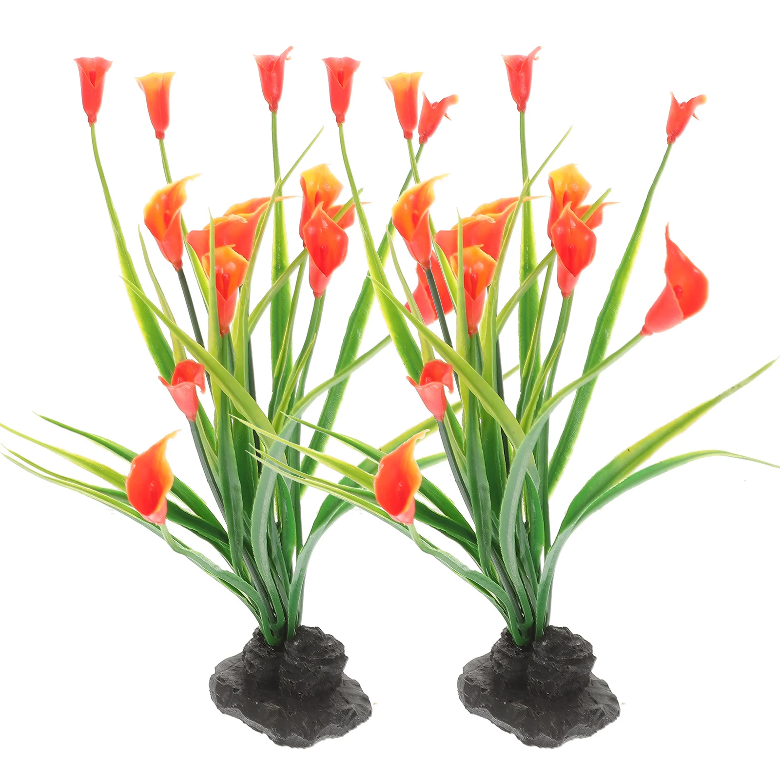 

2Pcs Water Grass Decoration Fake Plant for Aquarium Realistic Desktop Fish Tank Decor Compact Household Aquarium Plants Supplies