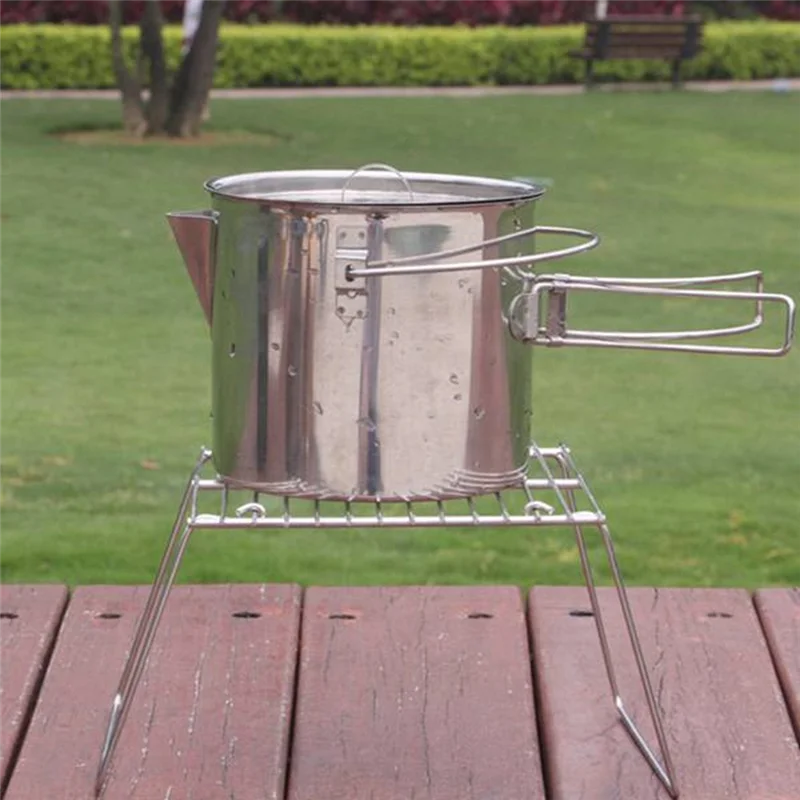 شواية تخييم صغيرة محمولة من ABYM مناسبة للسفر والبقاء على قيد الحياة، الحجم الموسع: 18 × 16 × 12 سم #5