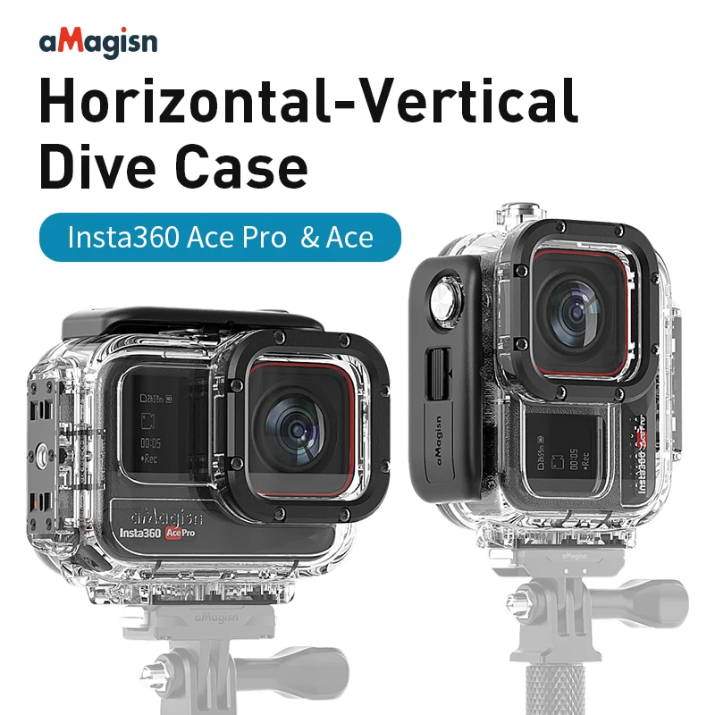 aMagisn 60M Waterproof Housing Shell Protective Waterproof Dive Case For Insta360 Ace AcePro 2 AcePro2 Sports Camera Accessory