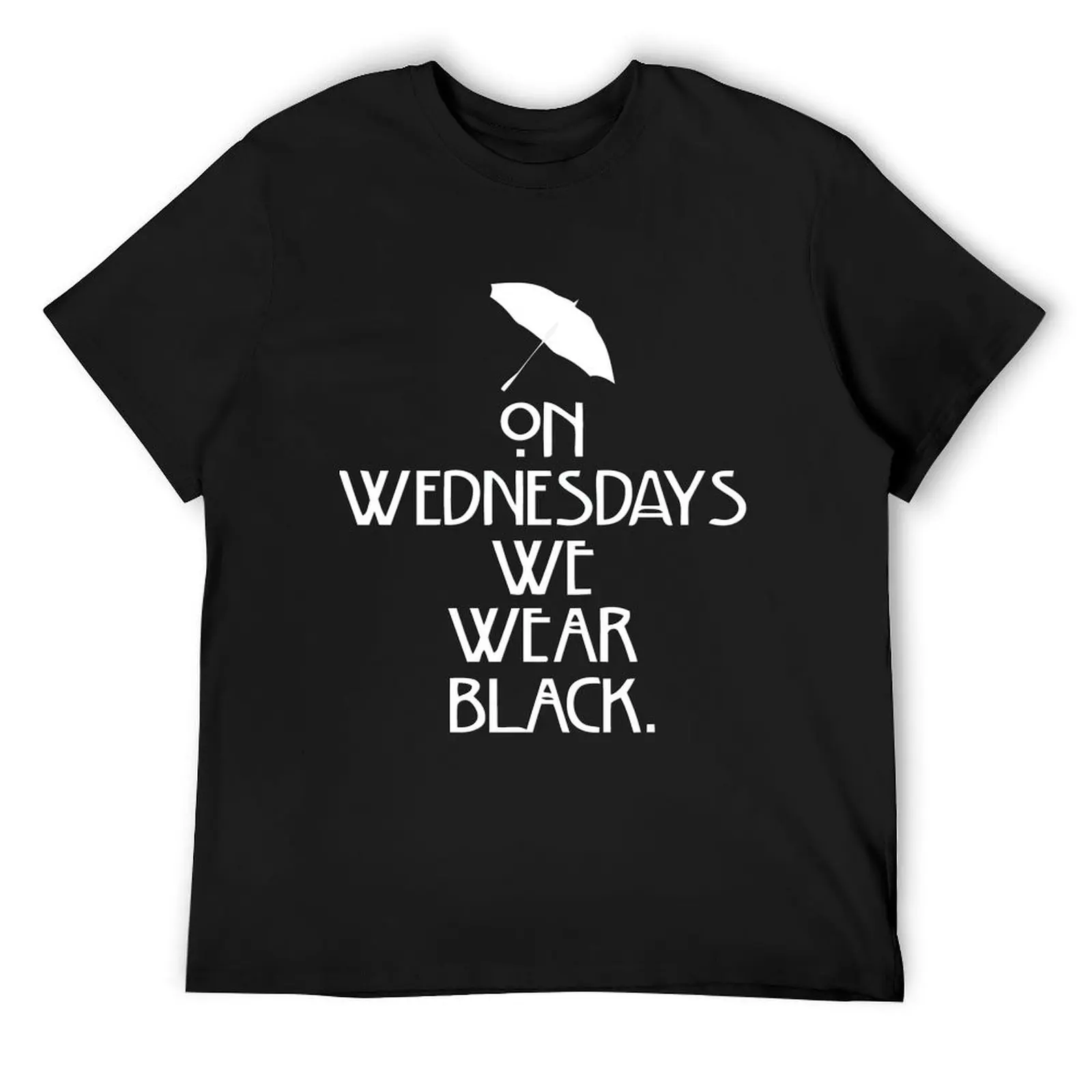 On Wednesdays We Wear black T-Shirt heavyweights anime figures graphic tee shirt hippie clothes t shirt men 100℅ cotton