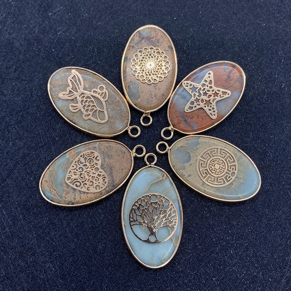 

Подвески из натурального камня Шоушань овальной формы, полудрагоценные камни для самостоятельного изготовления ожерелий, подарков и ювелирных изделий