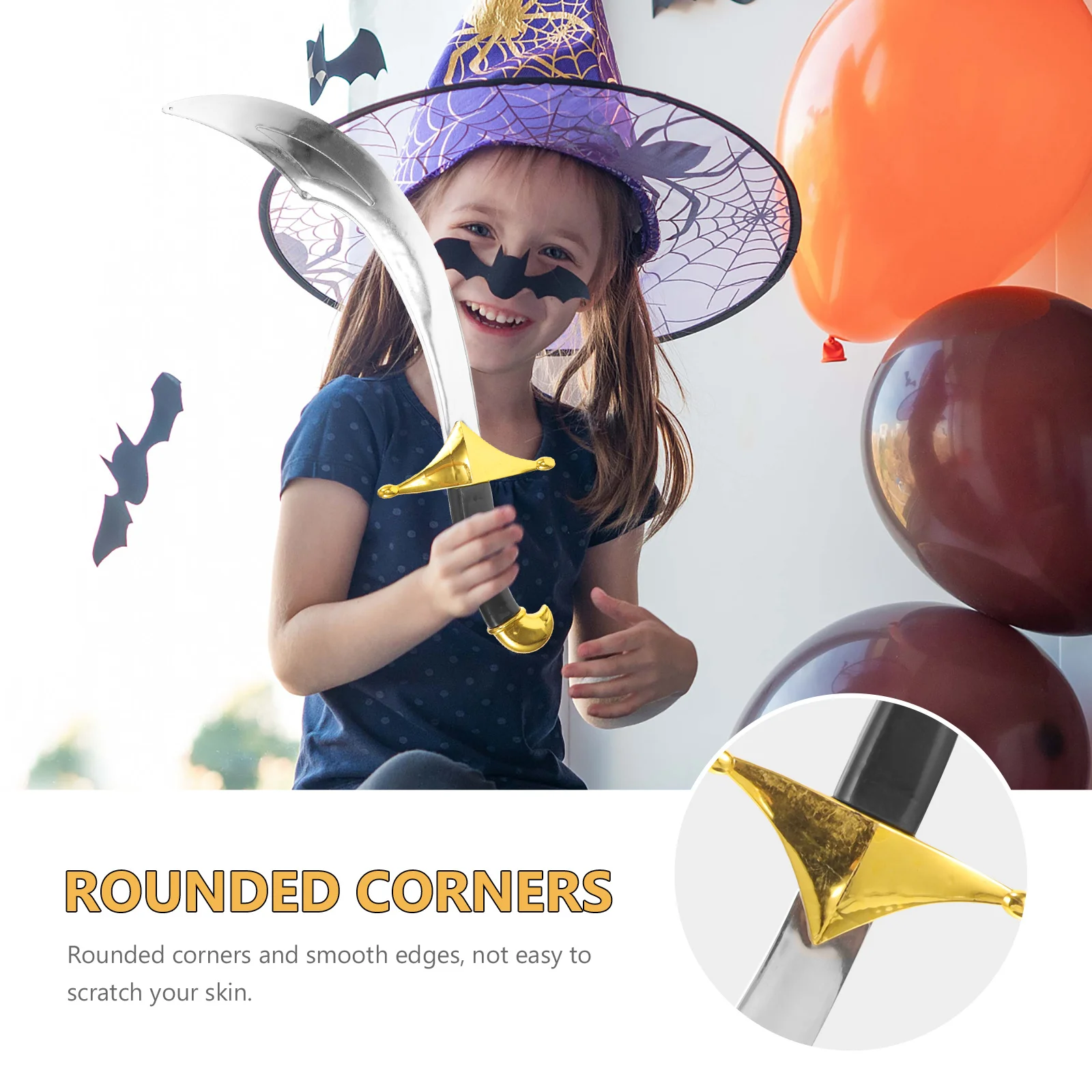 البلاستيك القراصنة السيف الدعامة خفيفة الوزن تأثيري ملحق القراصنة زي الطرف الديكور لوازم الهالوين دعامة السيف هالوين