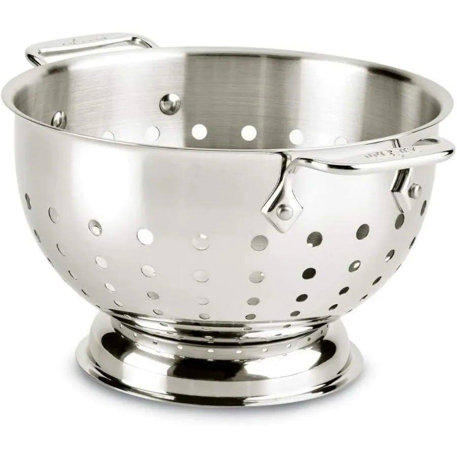 

Tools and Accessories Stainless Steel Colander 3 Quart Strainer, Pasta Strainer with Handle, Pots and Pans Silver