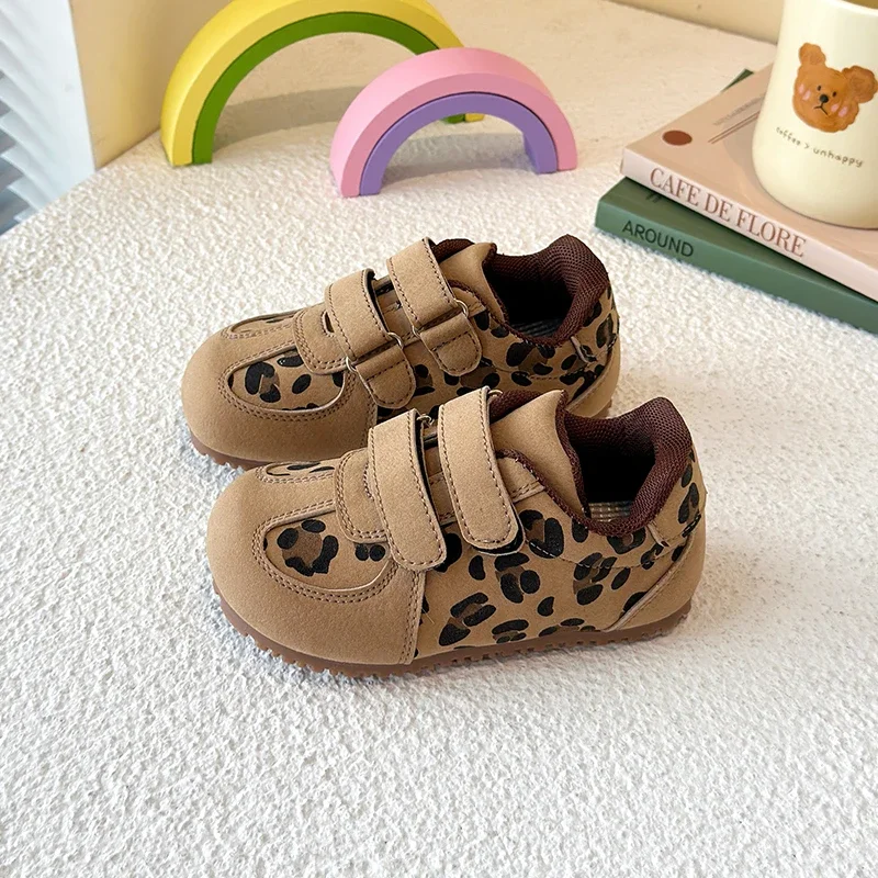

Children's Casual Sneakers Size 22-31 Leopard Boys Girls De Training Shoes Four Seasons Fashion Non-slip Baby Kids Tennis Shoes