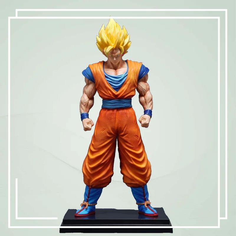 

Син Bandai Dragon Ball Z GK, Wukong Super Saiyan Super 2, коллекция аниме ручной работы, дарит друзей, лучший подарок.