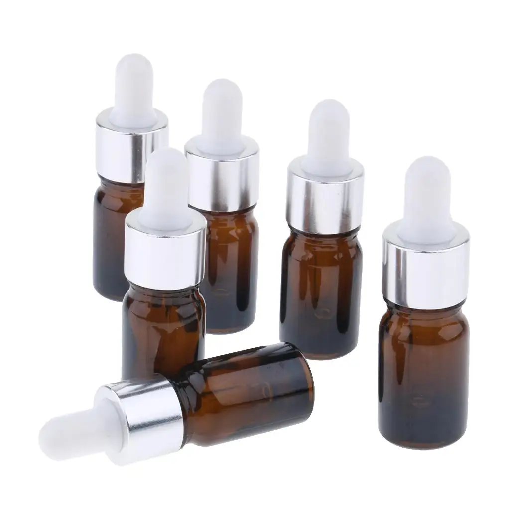 السفر، 6x، زجاجات قطارة فارغة، حاويات سائلة للعين لعطور الزيوت العطرية