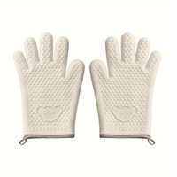 JUJIN Heat-Resistant Silicone BBQ Gloves - Waterproof, Universal Size, 2 Pcs Thimble Finger protector cutting Milk boiling guard