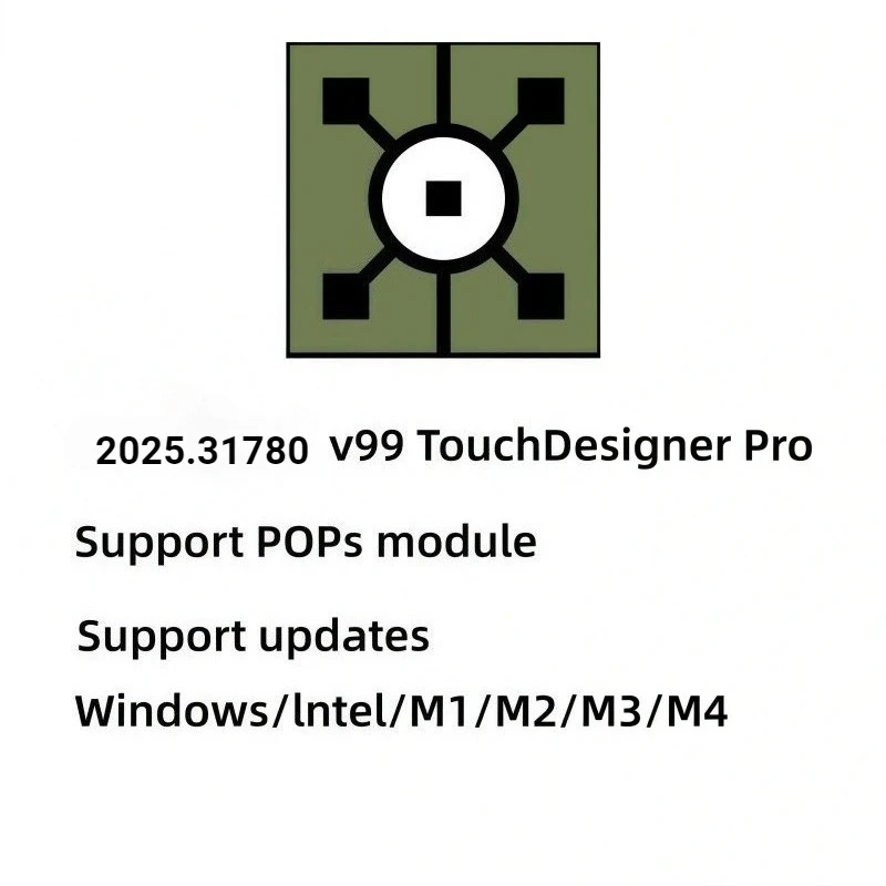 

New 2025.31780 TouchDesigner Pro Software Online Active