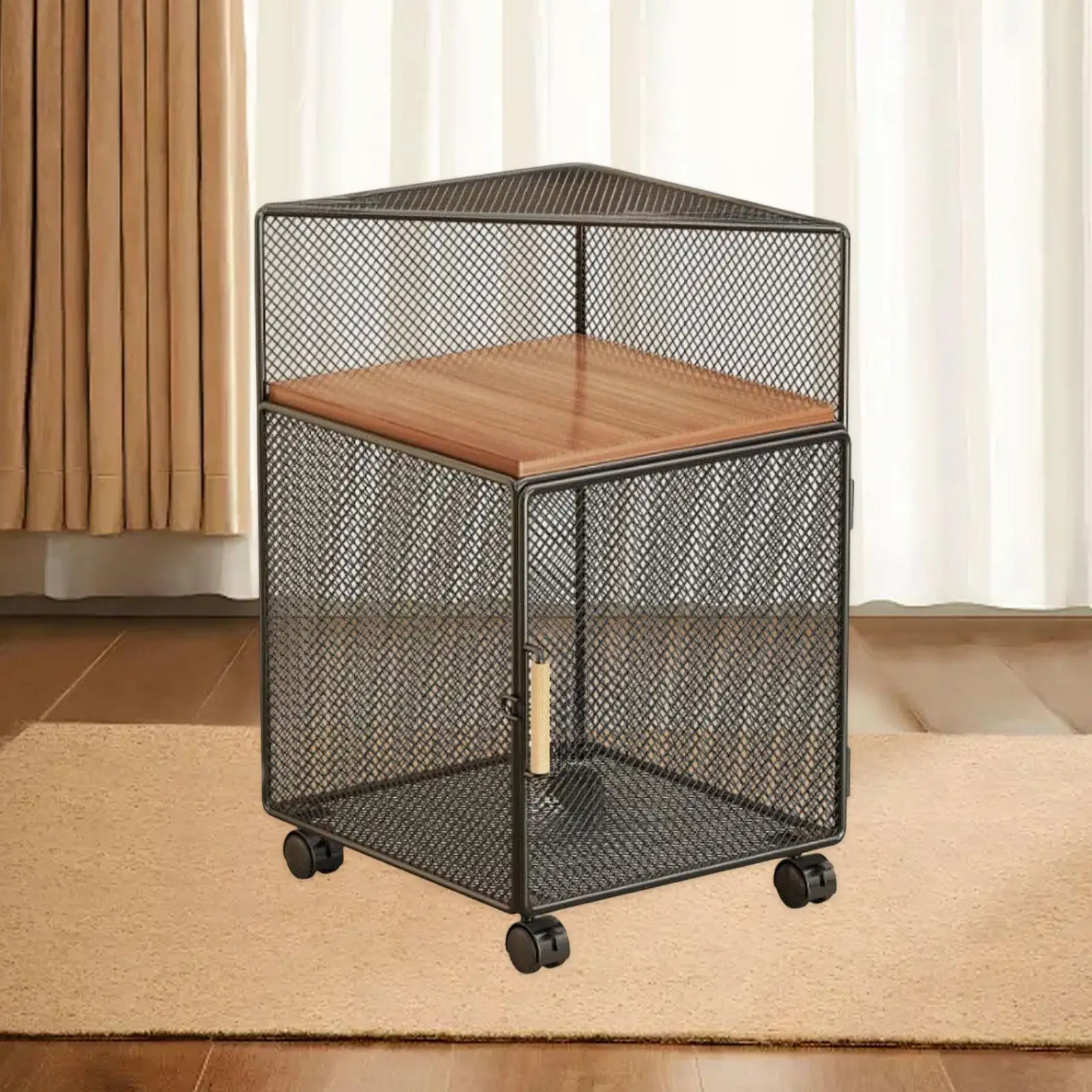 Rolling Book Cart with Wheel Under Desk File Organizer Cart for Kitchen Dorm